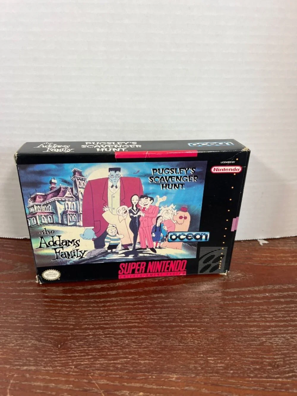 The Addams Family Pugsleys Scavenger Hunt SNES Game With Box & Manual Complete T
